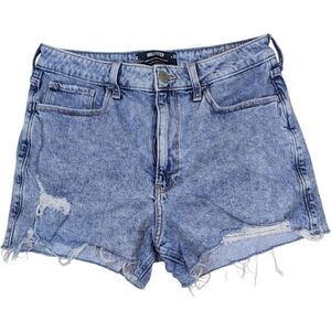 Hollister Light Blue Distressed Denim Jean Shorts